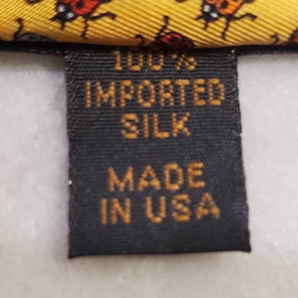 Peter Blair Ladybug Neck Tie Yellow - Picture 7 of 7